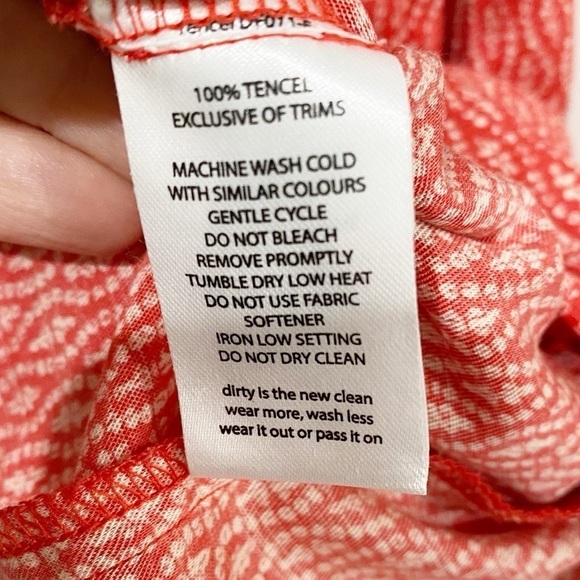 TOAD&CO Windsong Strappy Dress Guava Diamond Print Pockets Beachy Size Small - Picture 8 of 9